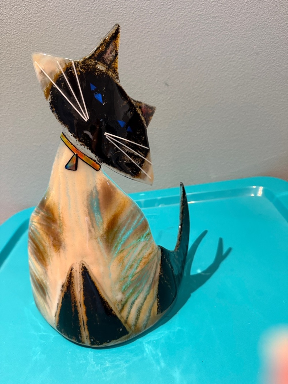 Kiln Art Glass Cat